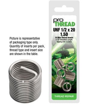 10G x 24 UNC Stainless Steel Inserts